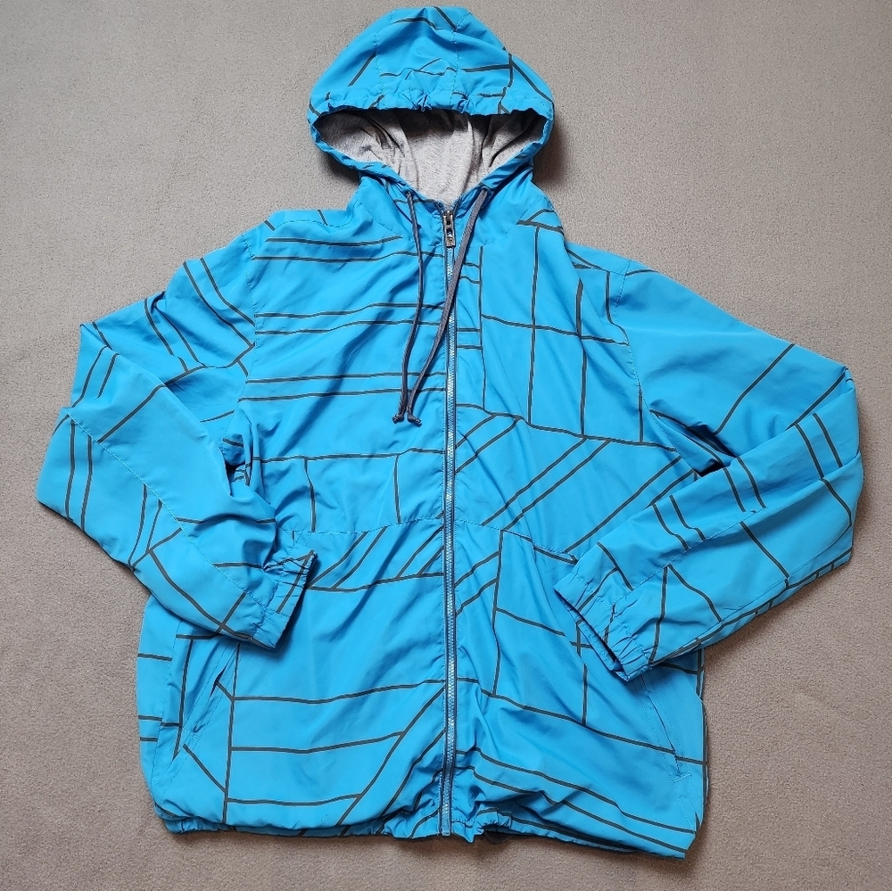 Men's Vurt Windbreaker Hood Full Zip Lined Sz XL